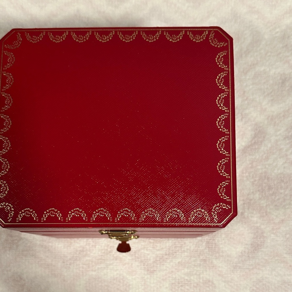 Cartier Red Jewelry Box with Gold Hardware - Picture 2 of 13